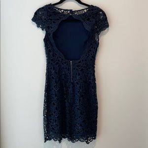 Alice + Olivia Navy Lace Dress